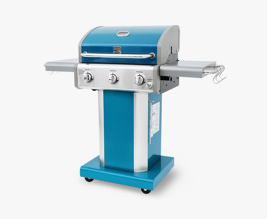 3-Burner Compact Gas Grill with Foldable Sides