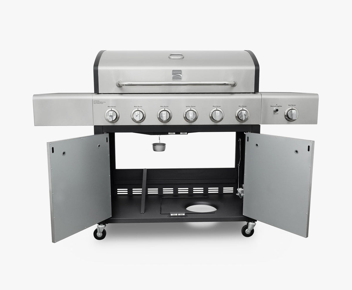 6-Burner Gas Grill with Side Burner, Stainless Steel - image 5 of 5