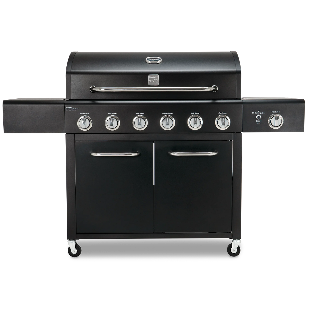 6-Burner Gas Grill with Side Burner, Black - image 2 of 5