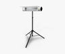 Electric Heater with Tripod & Remote, Silver