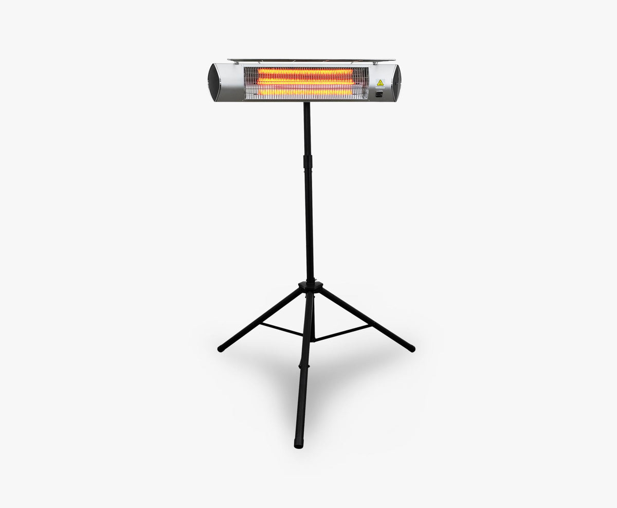 Electric Heater with Tripod & Remote, Silver - image 2 of 5