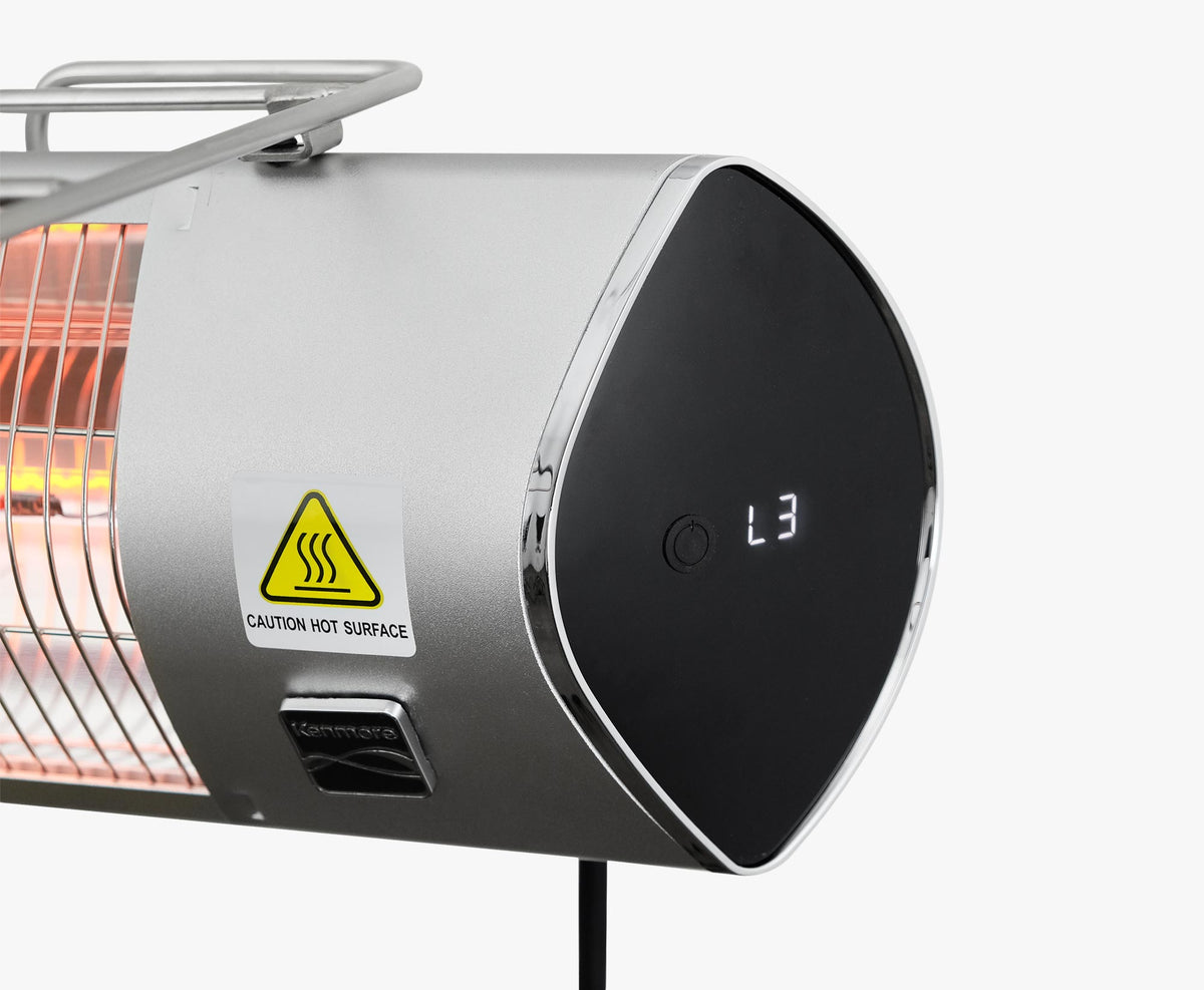 Electric Heater with Tripod & Remote, Silver - image 4 of 5
