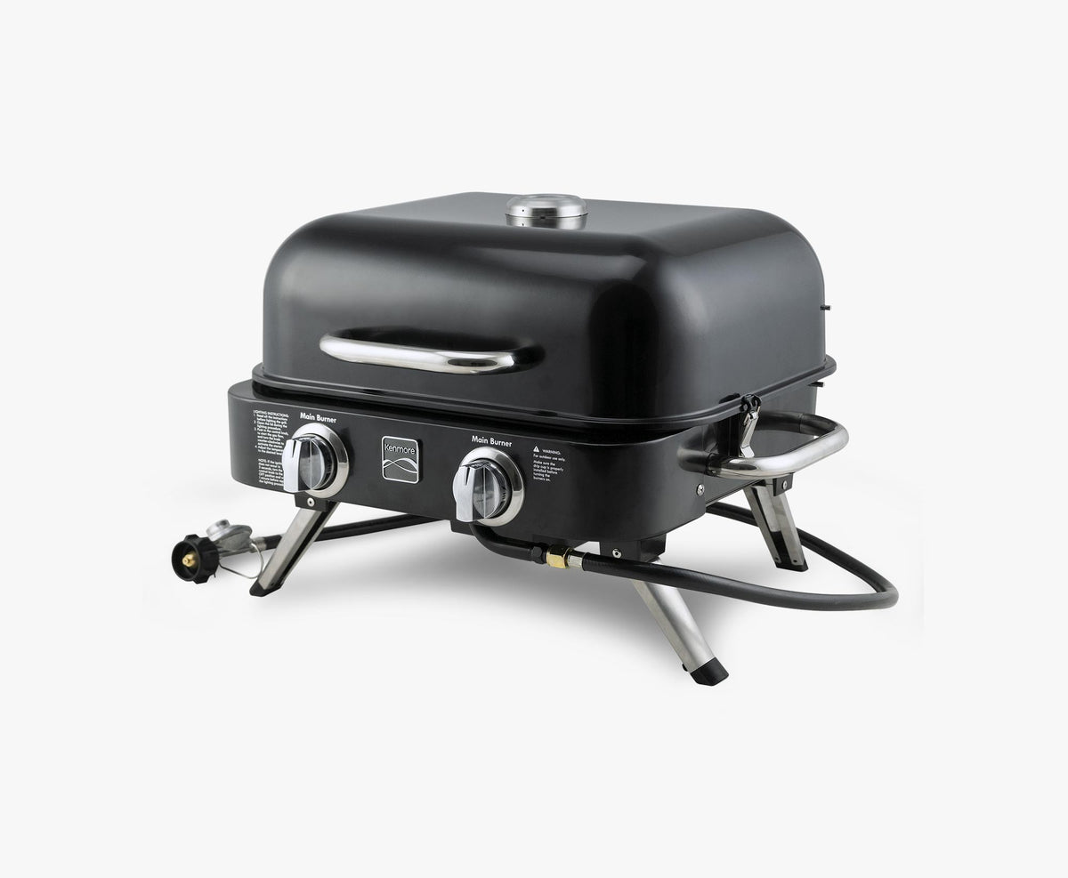 2-Burner Portable Tabletop Retro Gas Grill - image 3 of 5