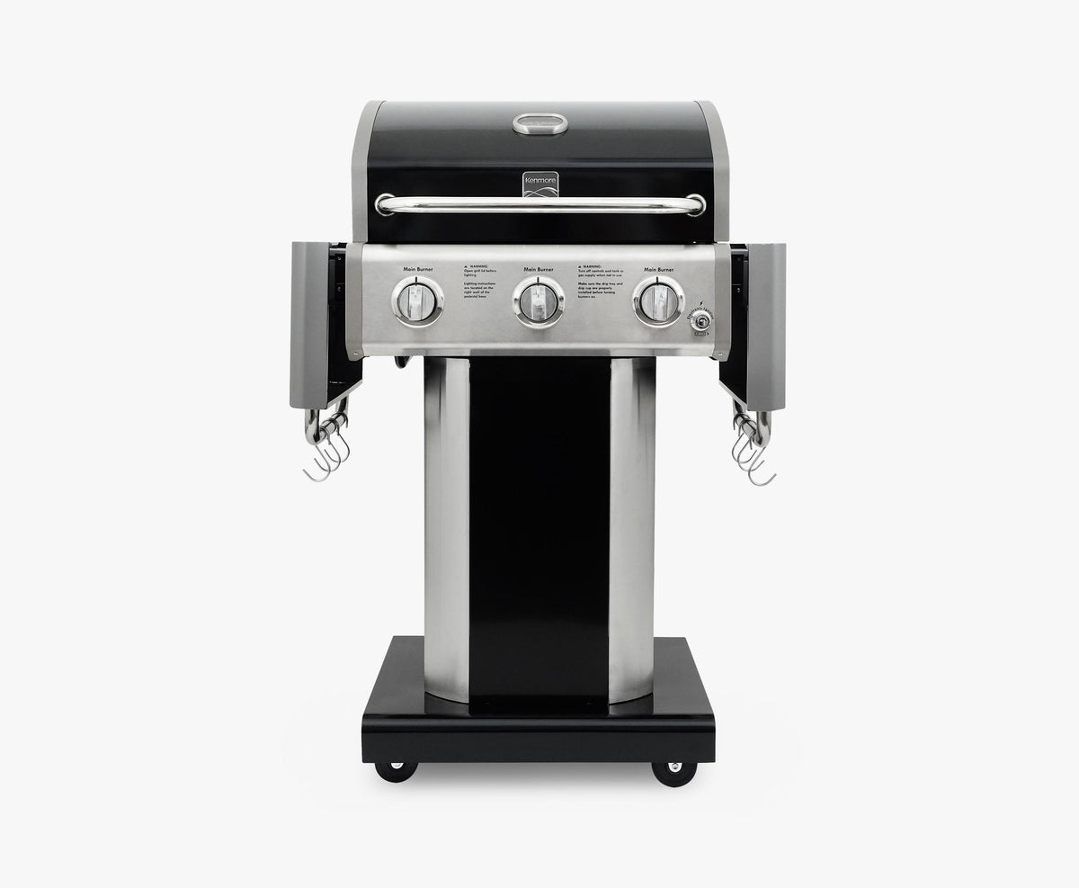3-Burner Compact Gas Grill with Foldable Sides - image 3 of 5