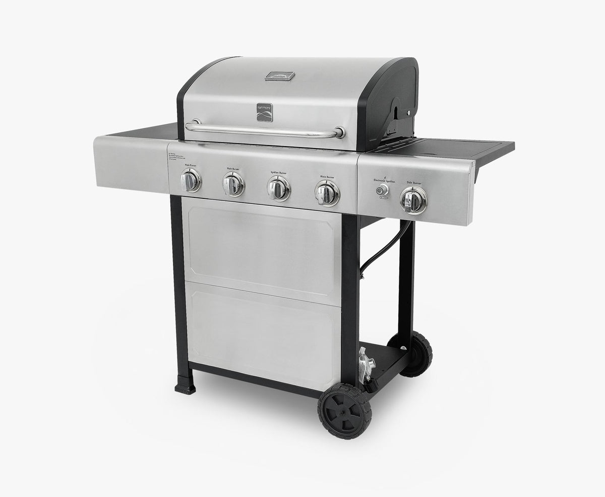 4-Burner Gas Grill with Side Burner, Open Cart - image 1 of 8