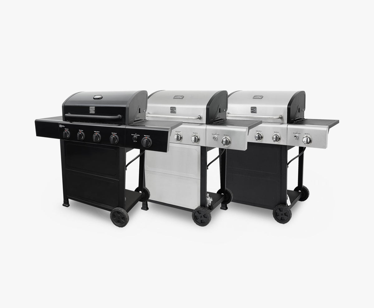 4-Burner Gas Grill with Side Burner, Open Cart - image 5 of 8