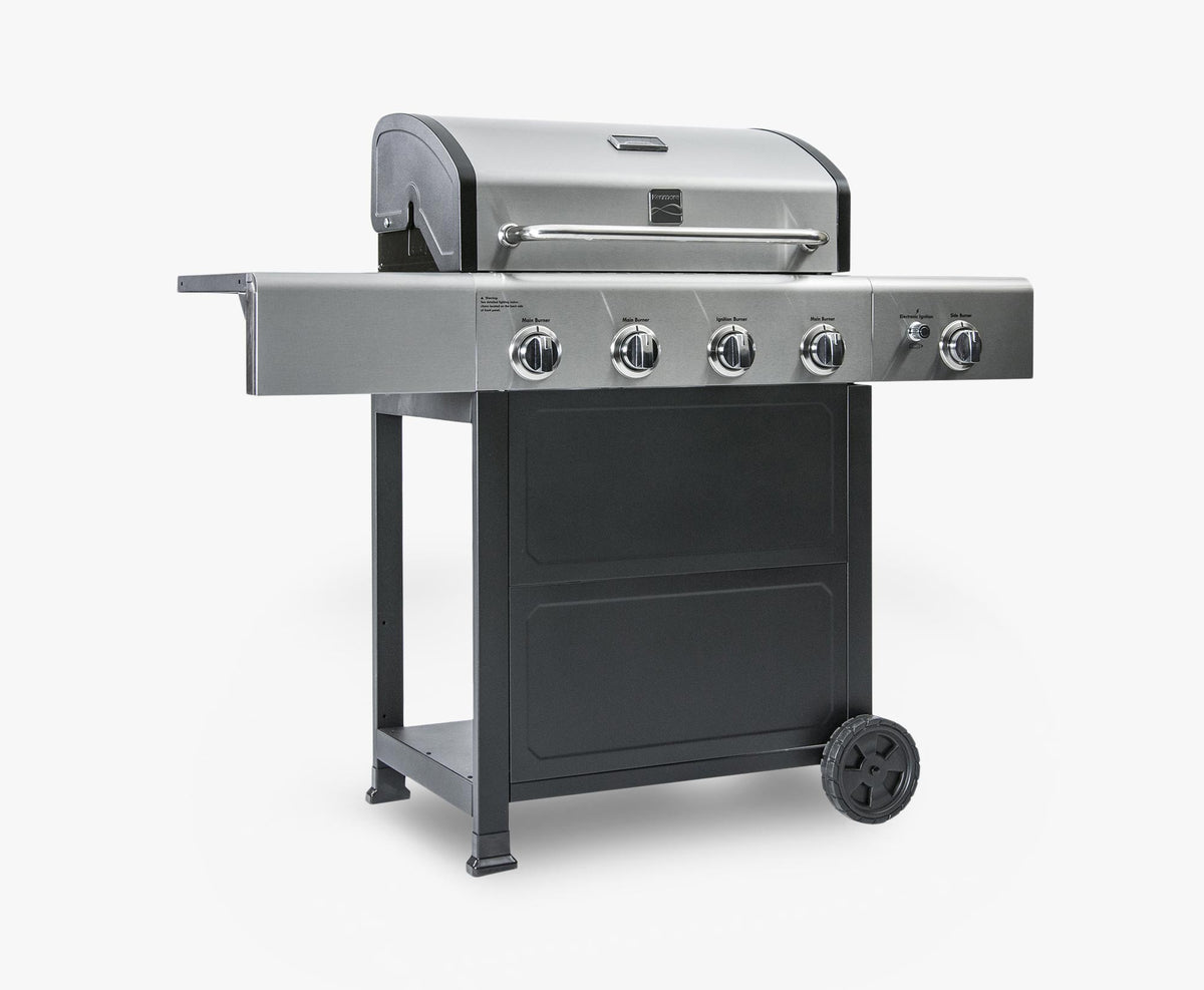 4-Burner Gas Grill with Side Burner, Open Cart - image 7 of 8