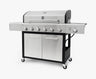6-Burner Gas Grill with Side Burner, Stainless Steel