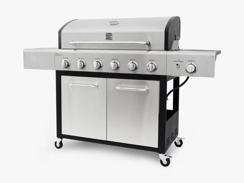 Kenmore 6-Burner Gas Grill with Side Burner PG-40611SOL Stainless Steel