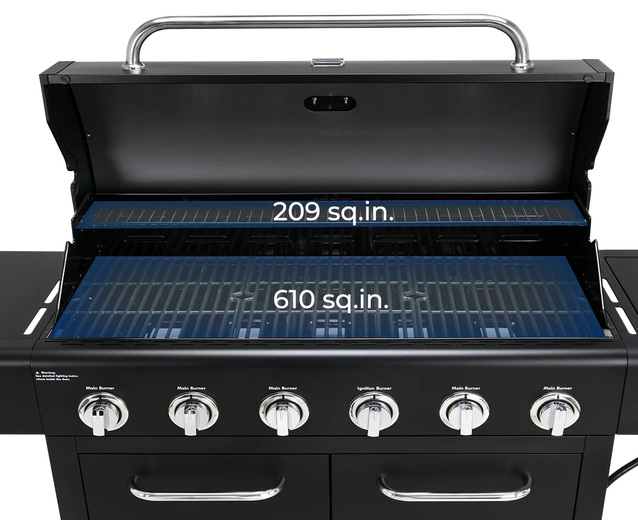Kenmore 6-Burner Gas Grill with Side Burner - Thumbnail 3
